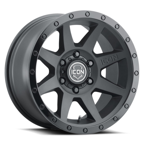 ICON Rebound 17x8.5 5x150 25mm Offset 5.75in BS 110.1mm Bore Double Black Wheel - 1817855557DB Photo - Primary