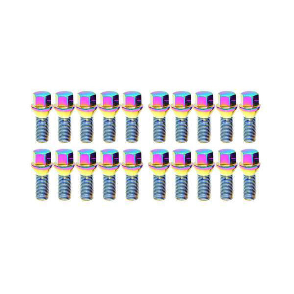 Wheel Mate Mevius Lug Bolt Set of 20 - Neon Chrome 14x1.25 27mm Cone 60 DEG TAP - 40591N User 1