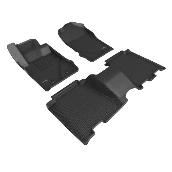 3D MAXpider 21-24 Ford Bronco Kagu Floor Mat 1st/2nd Row - Black - L1FR14901509 Photo - Primary