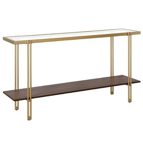 Camden&Wells - Inez Console Table - Brass/Walnut