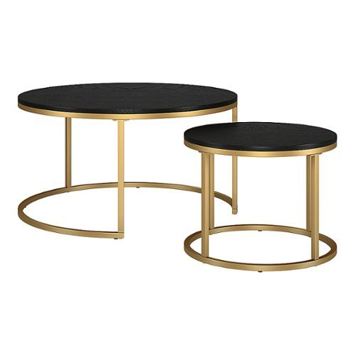 Camden&Wells - Watson Nesting Coffee Table (Set of 2) - Gold/Black Grain