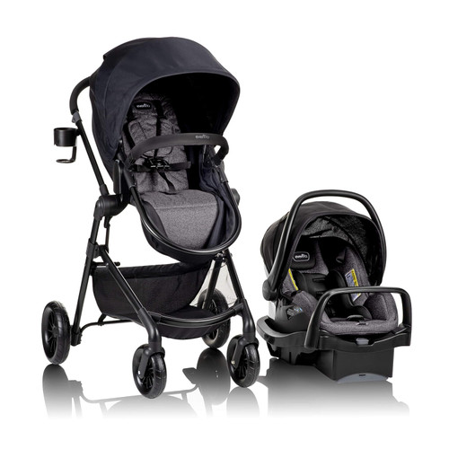 Evenflo Pivot Modular Travel System with LiteMax Infant Car Seat - Casual Gray Evenflo Pivot Modular Travel System with LiteMax Infant Car Seat - Casual Gray