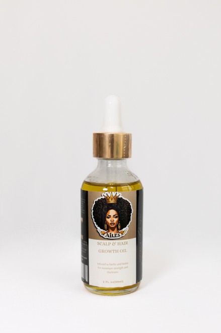 Boost hair growth and strengthen follicles with Ailes Hair Growth Oil, a natural blend of castor, argan, jojoba, coconut and tea tree oils infused with natural herbs like rosemary, horsetail, chamomille and Ayuverdic powder. Perfect for dry scalp, thinning hair, and promoting shiny, healthy, manageable hair. Ideal for curly, straight, wavy, and coily hair types. Boost hair growth and strengthen follicles with Ailes Hair Growth Oil, a natural blend of castor, argan, jojoba, coconut and tea tree oils infused with natural herbs like rosemary, horsetail, chamomille and Ayuverdic powder. Perfect for dry scalp, thinning hair, and promoting shiny, healthy, manageable hair. Ideal for curly, straight, wavy, and coily hair types.