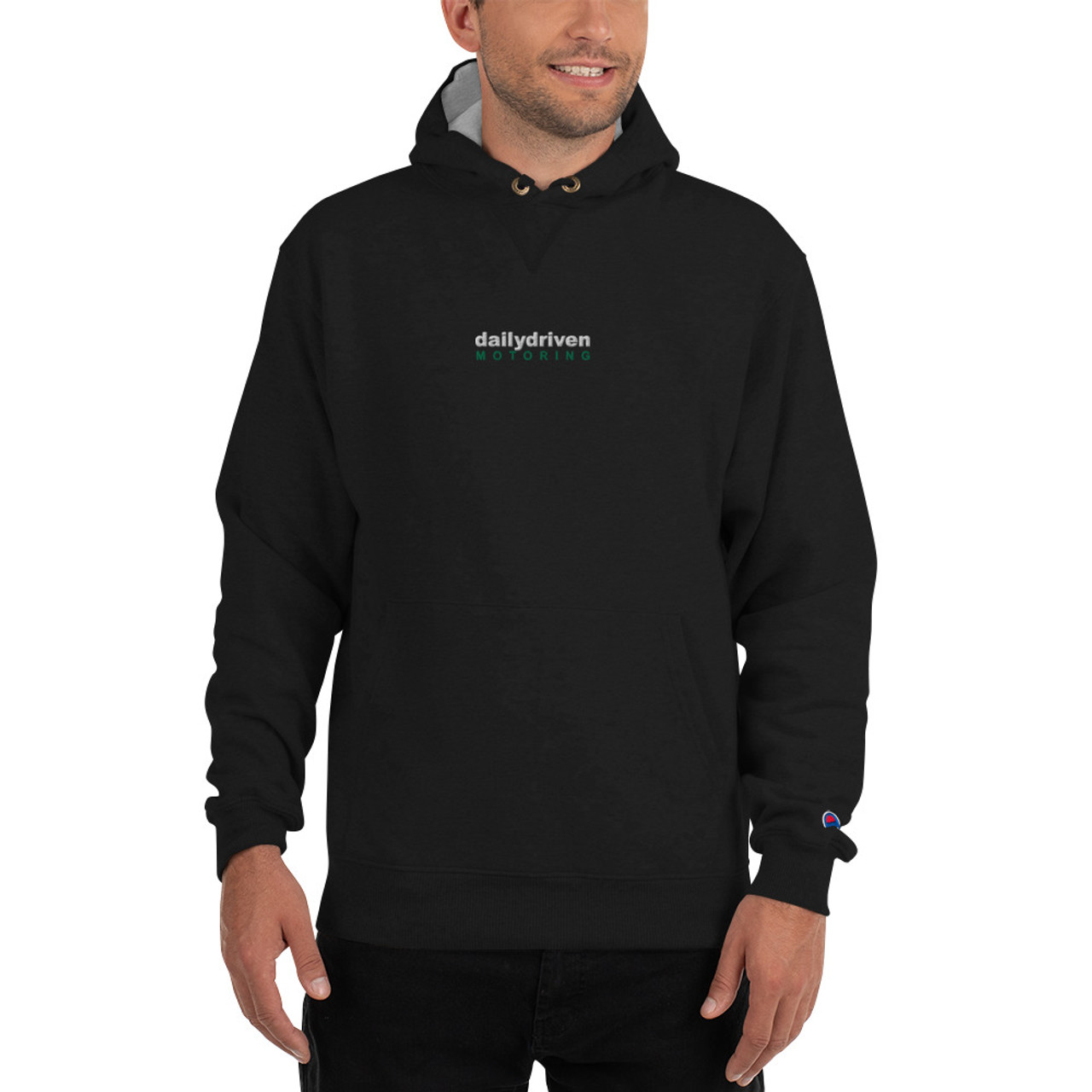 Daily Driven Embroidered Logo Men's Champion Hoodie