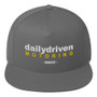 Daily Driven Motoring (White/Gold) SnapBack Flat Bill Cap