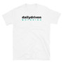 Daily Driven Motoring (Black/Teal Logo) Light Color Short-Sleeve Unisex T-Shirt