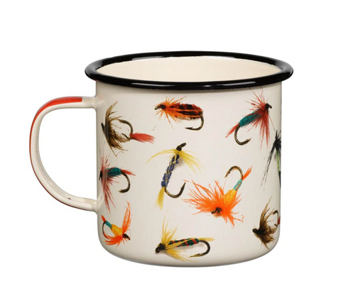 Fly Fishing Enamel Mug