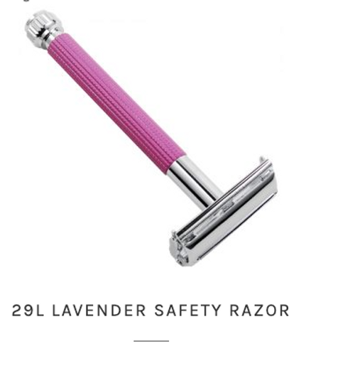 Parker Safety Razor, Butterfly Open, Long Lavender -29L