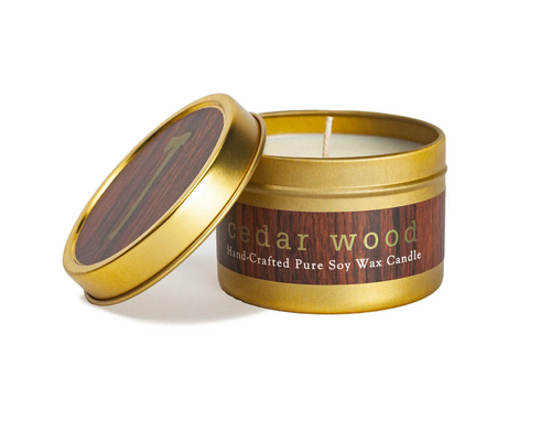 Wood Aroma Tin Candles