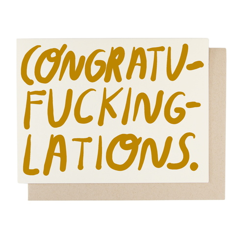 Congratu-fucking-lations Card - Case Pack of 6 Cards