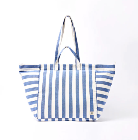 Marylebone Tote Bag in Denim Stripe