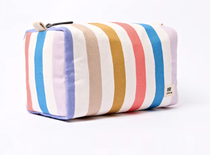 Mayfair Wash Bag in Pastel Multi Stripe