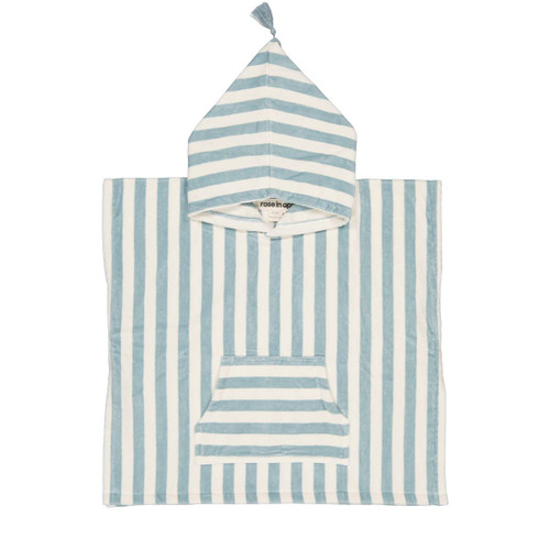 SUZON STRIPES BLUE CLOUD KIDS PONCHO: BLUE CLOUD / M 4/6 YEARS