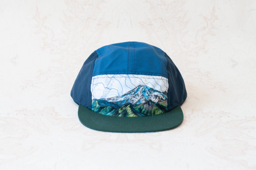 Mount Rainier above the Tatoosh Range 5 Panel Trail Hat 