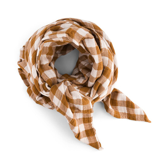 BIANCA SWADDLE GINGHAM CARAMEL: VICHY / M 70*70