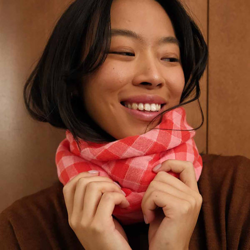 BIANCA SWADDLE GINGHAM RED / PINK: VICHY / M 70*70