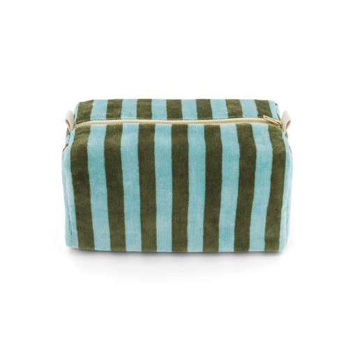 VIC TOILETRY BAG TERRY STRIPES  KAKI / BLEU