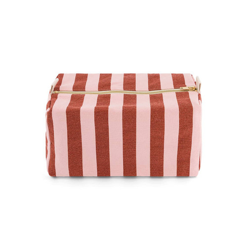 VIC TOILETRY BAG STRPES BRICK / CHAMALLOW
