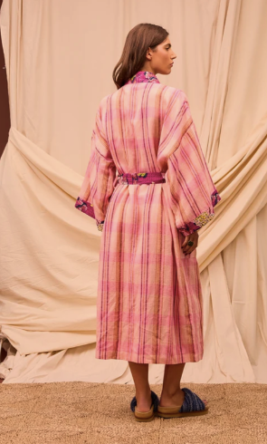 Nicolette Linen Robe - Poudre
