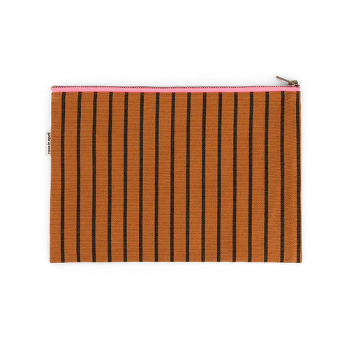 LILI FLAT POUCH STRIPES TENNIS GINGER