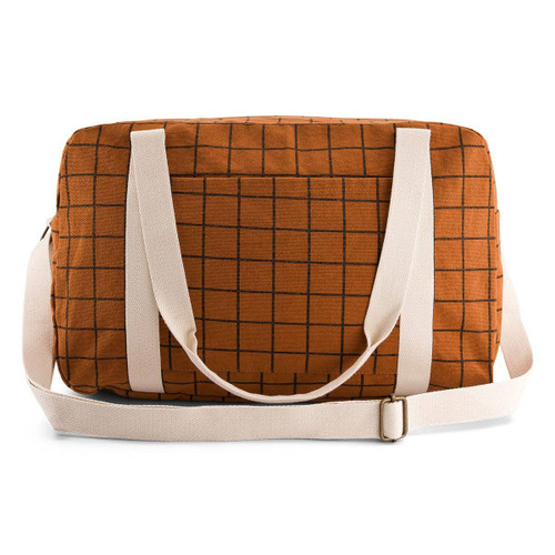 RAPHAEL DIAPER BAG - WEEKEND BAG SCHOOL CHECK GINGER