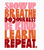 Show Up Breathe V2 - Art Print red pink rust / white  8.5" x 11"