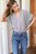 artist buttondown - charcoal stripe