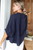 Mandarin Collar Top - Midnight Seersucker Organic Top product