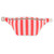 WOMEN BUM BAG STRIPES  TOMATO / CANDY PINK