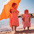 KIDS PONCHO SUZON STRIPES STRAWBERRY: STRAWBERRY / S 1/3 YEARS