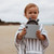 SUZON STRIPES BLUE CLOUD KIDS PONCHO: BLUE CLOUD / M 4/6 YEARS