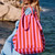 ELISA TOTE BAG STRIPES ORCHID/ TOMATO: ORCHID/TOMATO / STRIPES