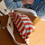 WOMEN BUM BAG STRIPES GREIGE / TOMATO