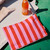 LILI FLAT POUCH STRIPES ORCHID / TOMATO: ORCHID / TOMATO