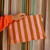 LILI FLAT POUCH STRIPES CARAMEL / STRAWBERRY: CARAMEL / STRAWBERRY