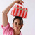 VANITY CASE OONA STRIPES TOMATO / CANDY