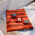 LILI FLAT POUCH STRIPES BROWN / TOMATO: MARRON / TOMATE