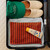 LILI FLAT POUCH STRIPES TENNIS GINGER