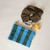 MARIE PURSE STRIPES TURQUOISE / OLIVE