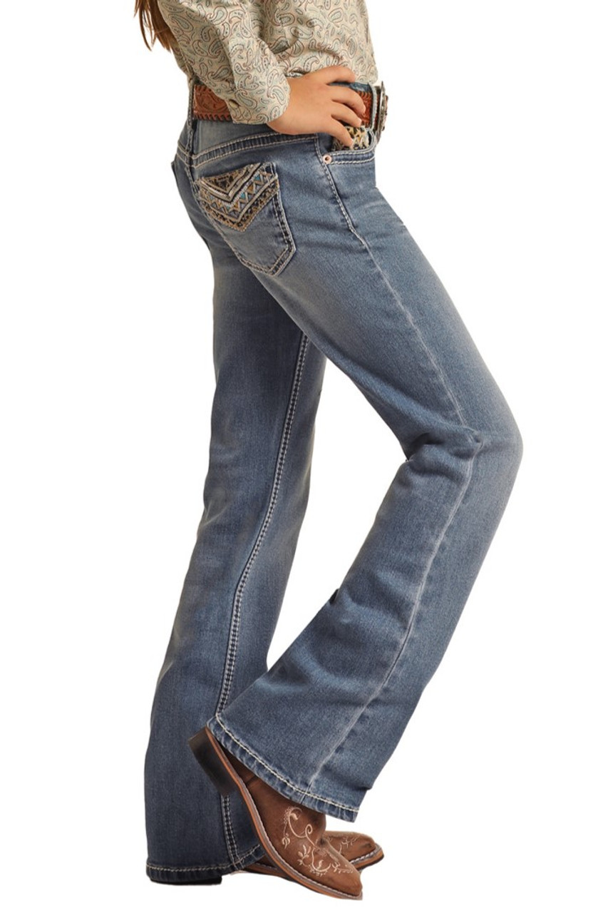 Girls' Mid-Rise Bootcut Jeans - Cat & Jack™ Light Wash 4