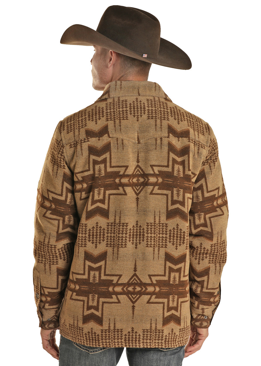 Men's Powder River Aztec Coat - Tan | Rock and Roll Denim