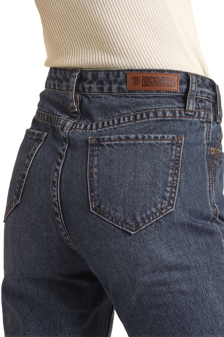 Rock & Roll: High Rise Medium Wash Extra Stretch Bell Bottom Jeans #WHB3526