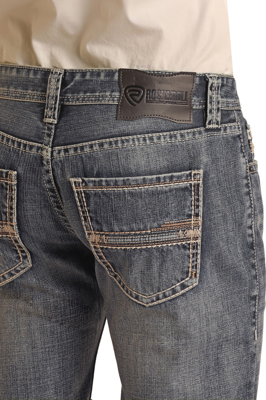 Men's Pistol Regular Tapered Stackable Bootcut Jeans in Medium Vintage ...