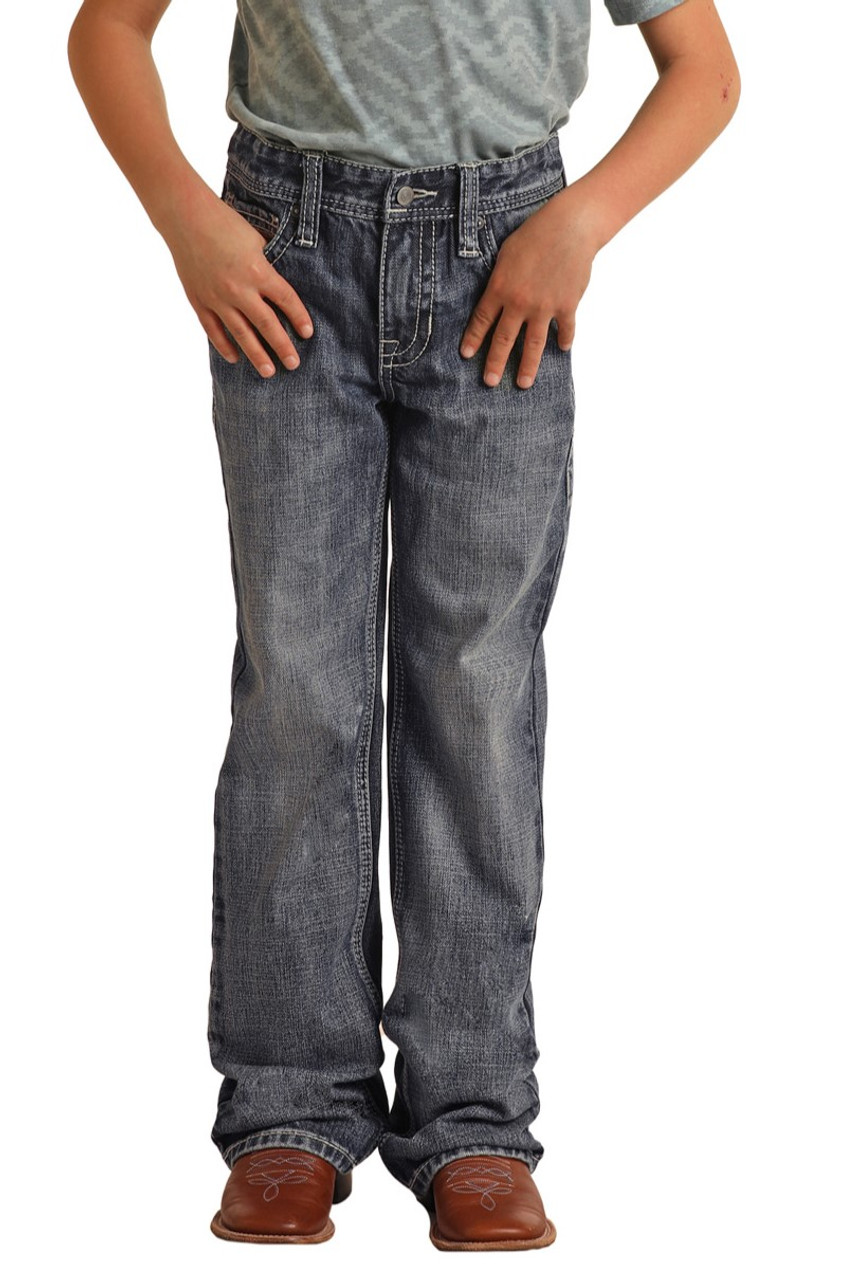 Boys' Regular Bootcut Jeans in Medium Vintage | Rock and Roll Denim ...
