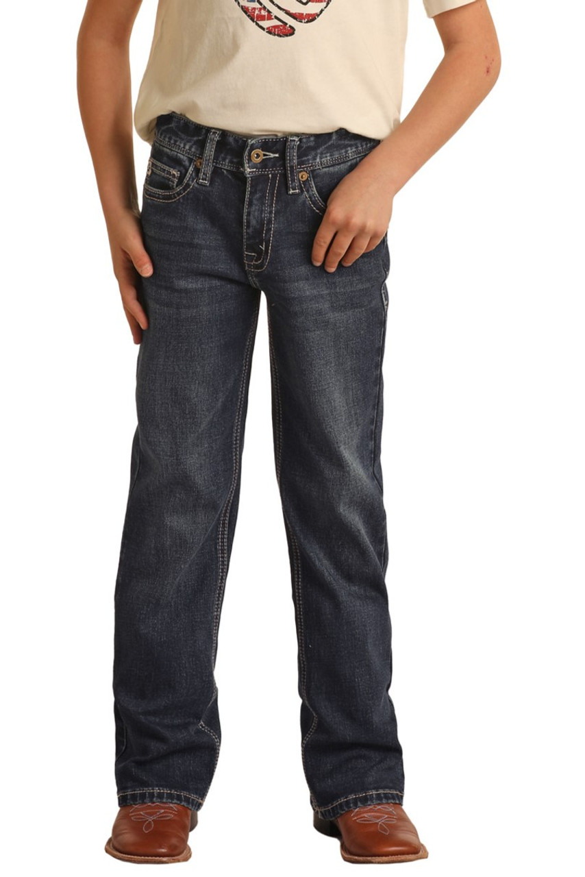 Boys' Hooey Slim Straight Revolver Jeans in Dark Vintage | Rock and ...