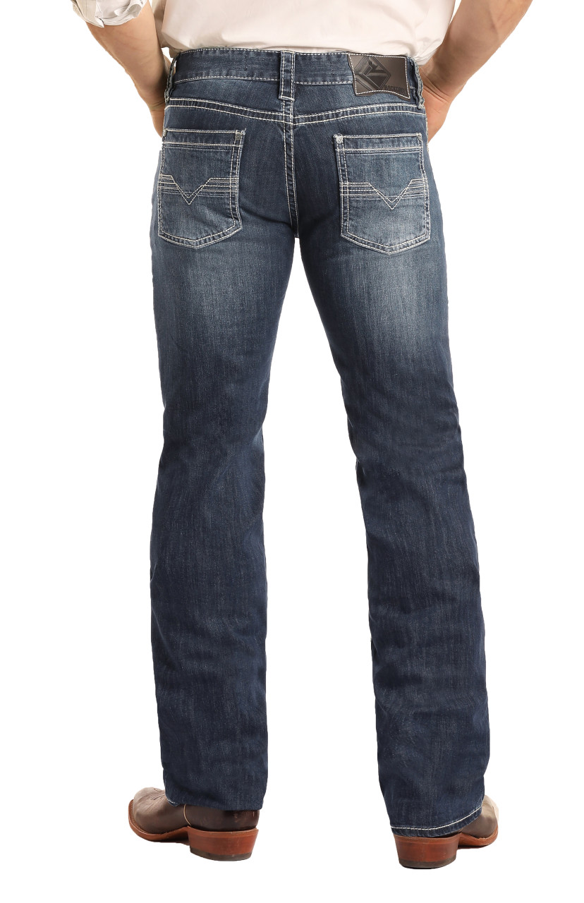 Men's Regular Fit Stretch Pistol Straight Leg Jeans