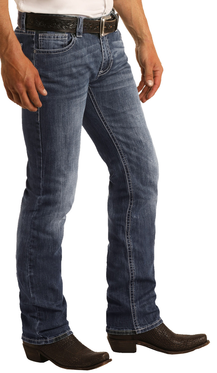 Slim Fit Stretch Straight Bootcut Jeans #M1R3482
