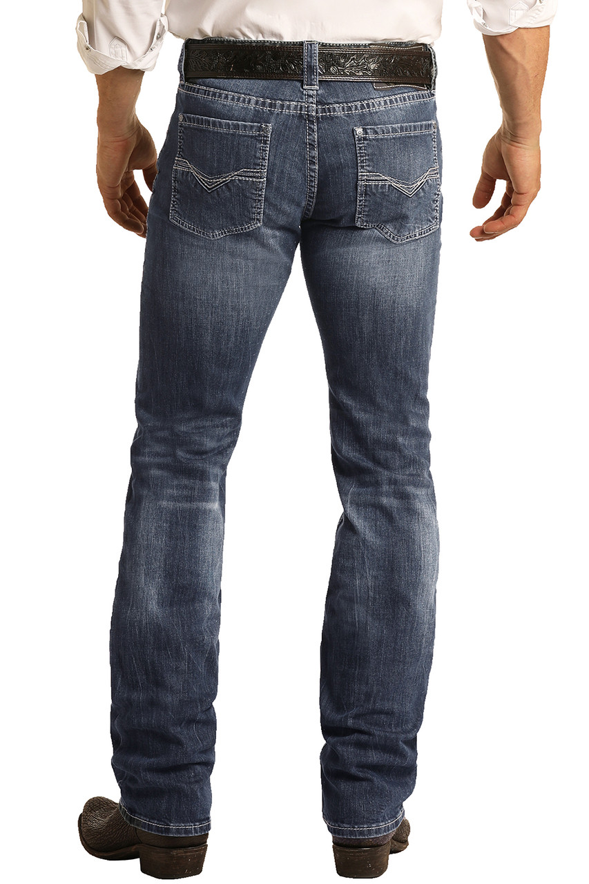 Slim Fit Stretch Straight Bootcut Jeans #M1R3482