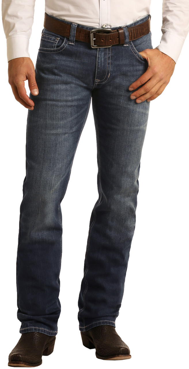 Men's Vintage '46 Slim Fit Stretch Straight Bootcut Jeans | Rock and ...