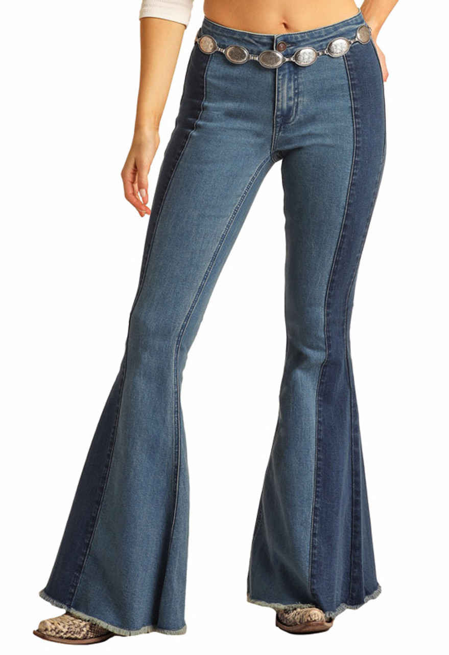 Rock & Roll Cowgirl Women's High Rise Extra Stretch Double Button